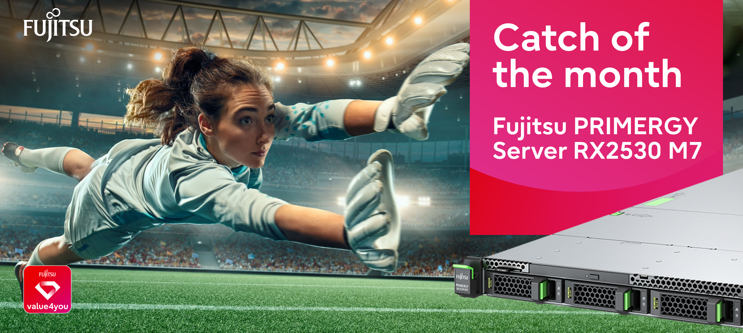 Fujitsu PRIMERGY RX2530 M7 Server Productivitate maximă într-o carcasă de 1U